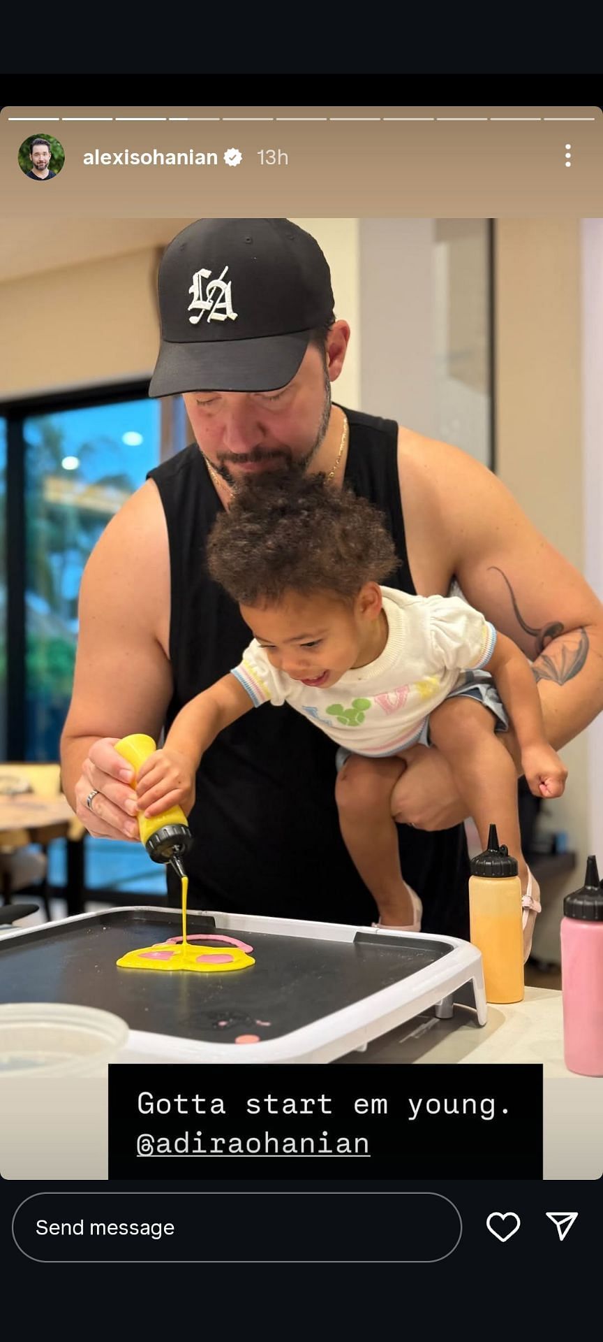 Serena Williams' husband Alexis Ohanian's Instagram Story | Instagram @alexisohanian